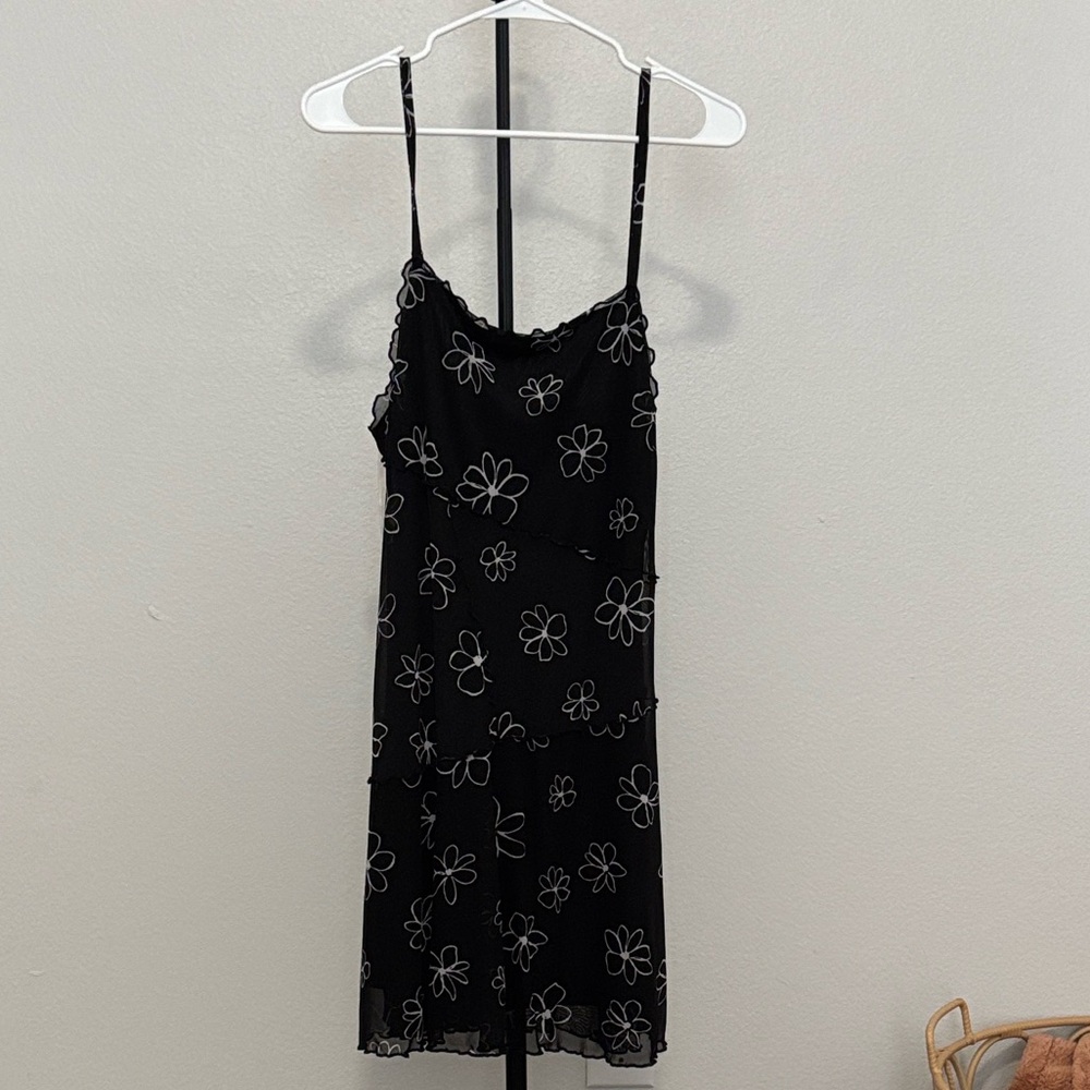 Wild Fable Black Floral Mini Dress